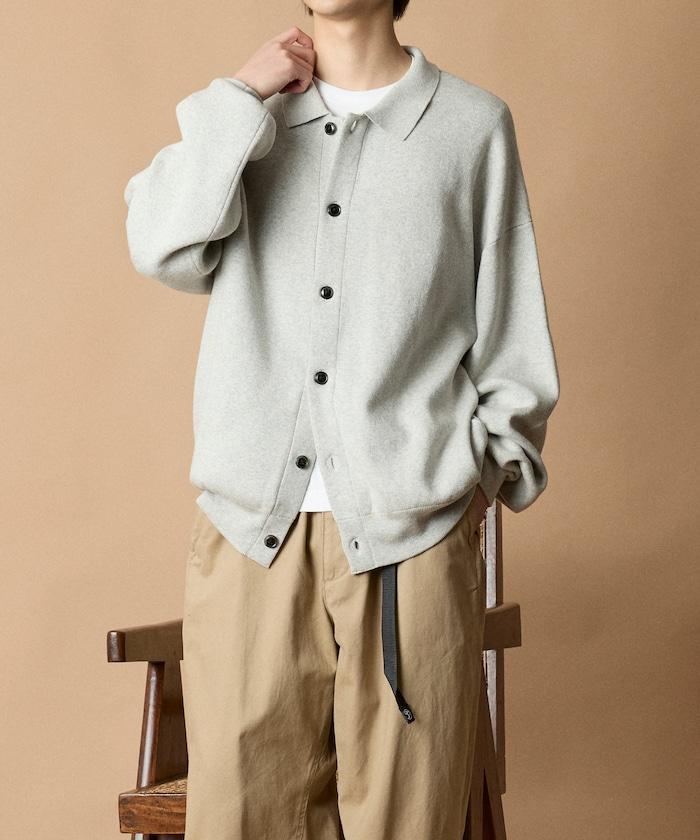 寬鬆版型衛衣風格翻領開衫