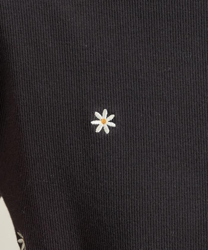 小雛菊刺繡長袖T恤