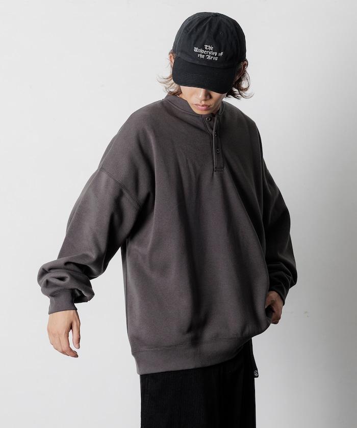 寬鬆版型亨利領衛衣套頭衫