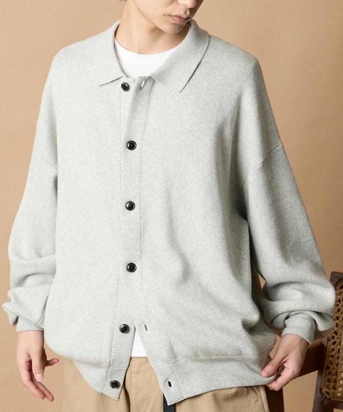 寬鬆版型衛衣風格翻領開衫