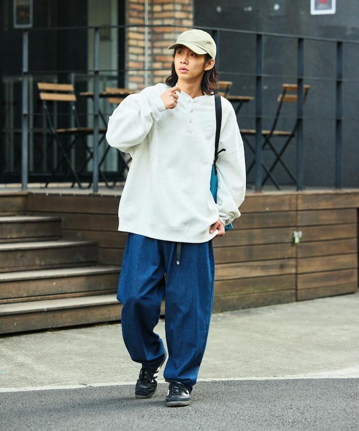 寬鬆版型亨利領衛衣套頭衫