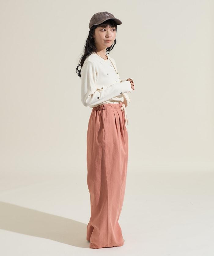 小雛菊刺繡長袖T恤