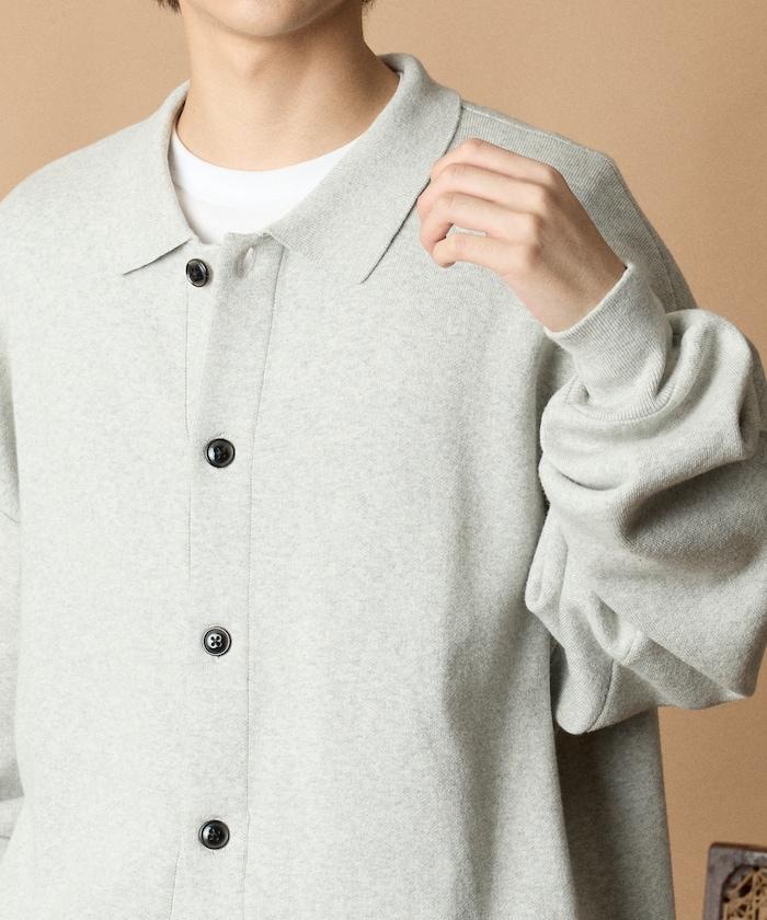 寬鬆版型衛衣風格翻領開衫