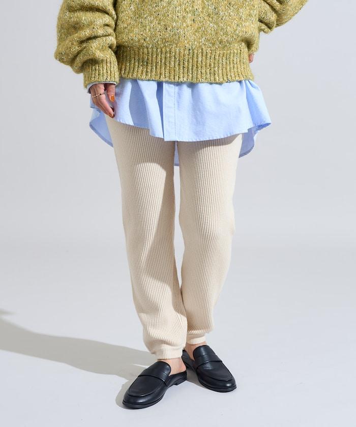 羅紋針織束腳褲