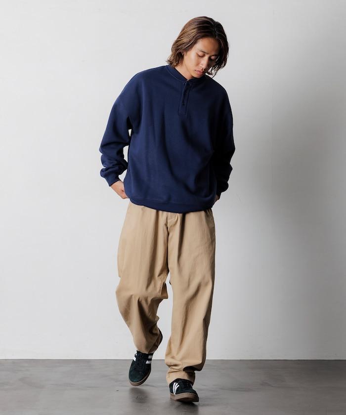 寬鬆版型亨利領衛衣套頭衫