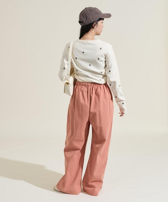 小雛菊刺繡長袖T恤