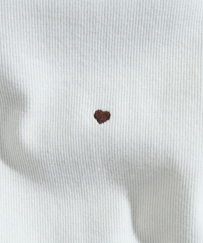 迷你愛心刺繡長袖T恤