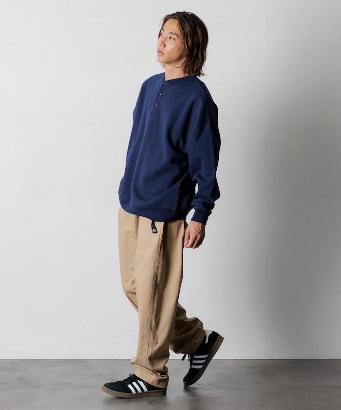 寬鬆版型亨利領衛衣套頭衫