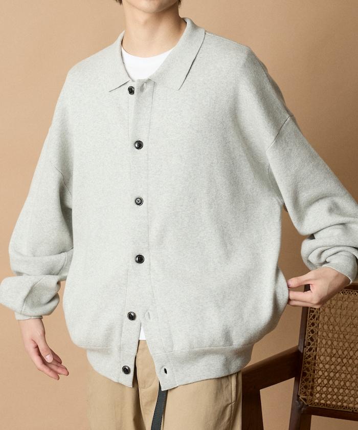 寬鬆版型衛衣風格翻領開衫