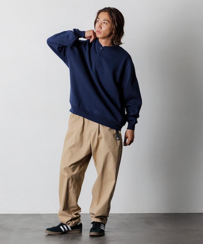 寬鬆版型亨利領衛衣套頭衫