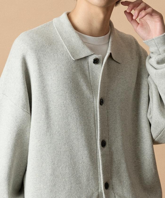 寬鬆版型衛衣風格翻領開衫