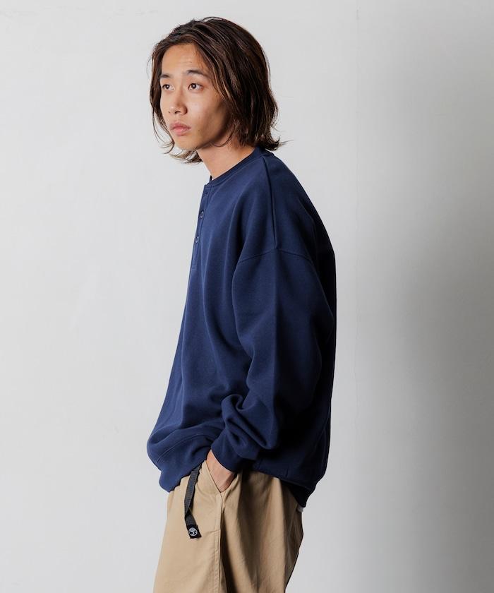 寬鬆版型亨利領衛衣套頭衫