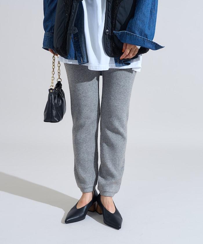 羅紋針織束腳褲