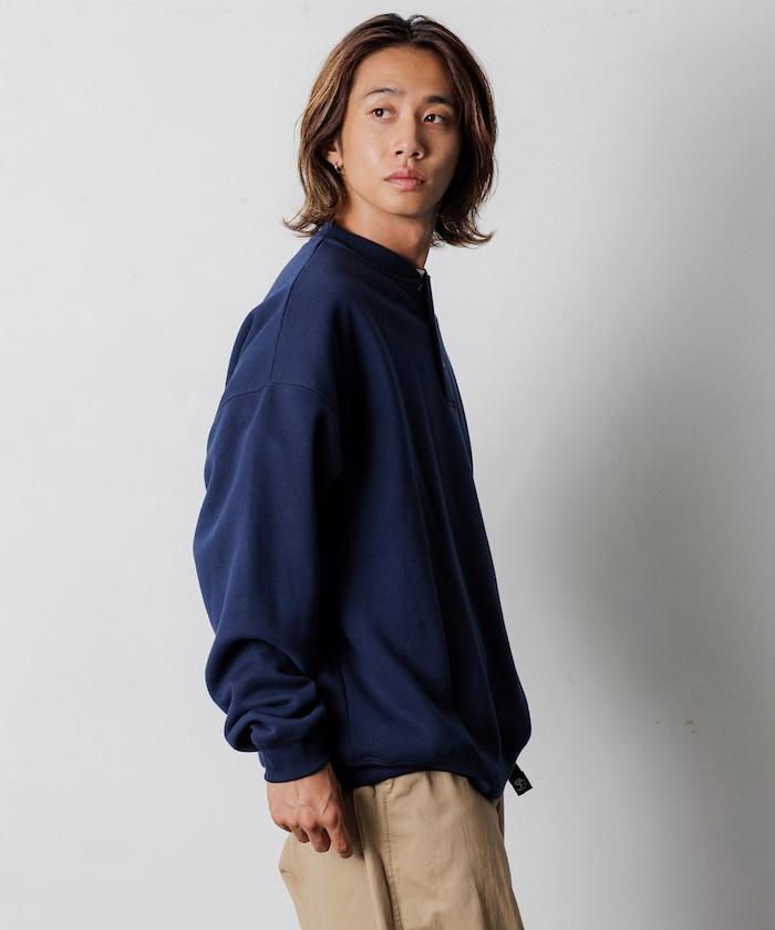 寬鬆版型亨利領衛衣套頭衫