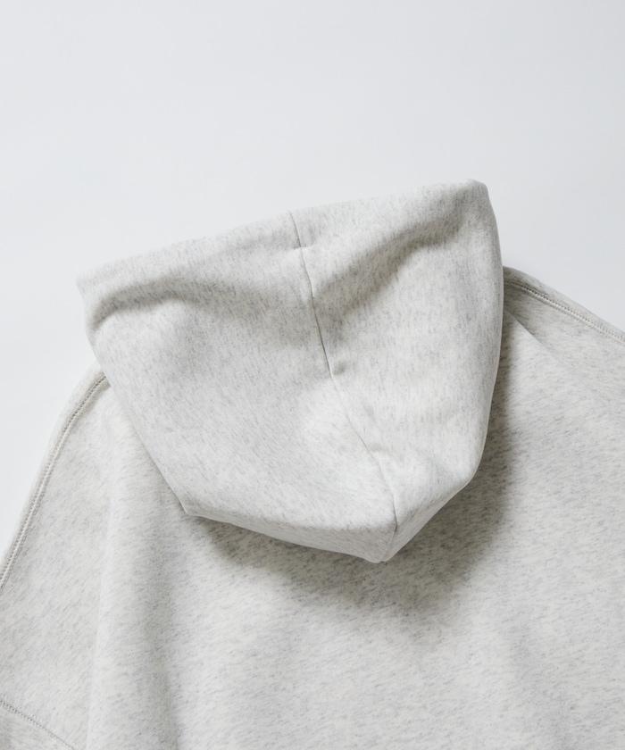 寬鬆版型 單點標誌套頭連帽衛衣/下襬抽繩/加絨內裡