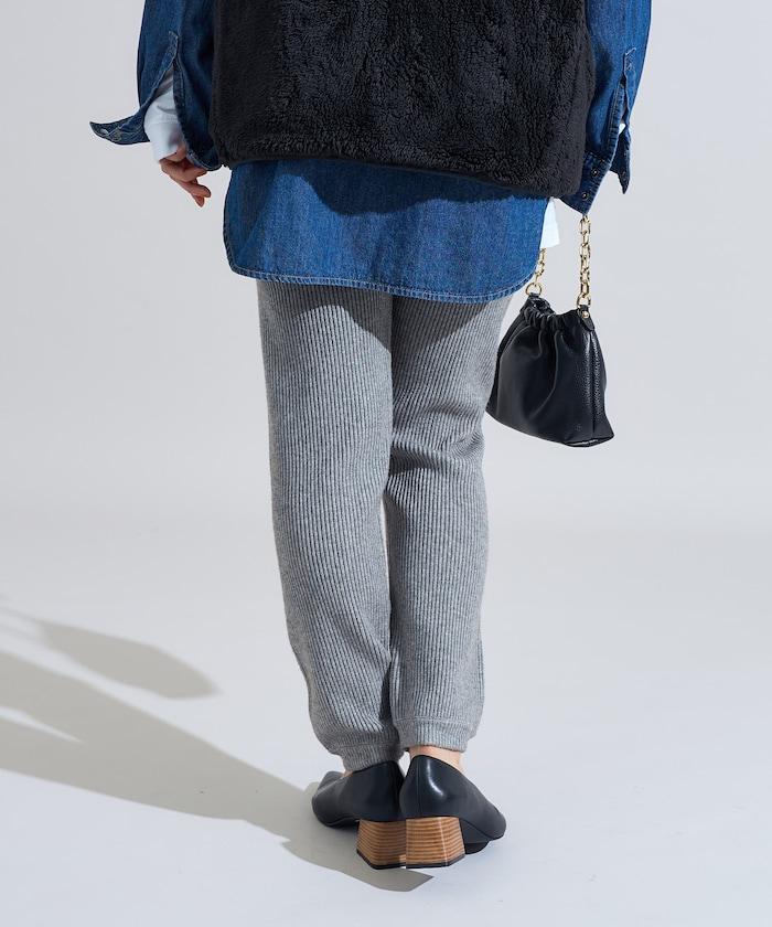 羅紋針織束腳褲