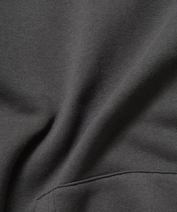 寬鬆版型 單點標誌套頭連帽衛衣/下襬抽繩/加絨內裡