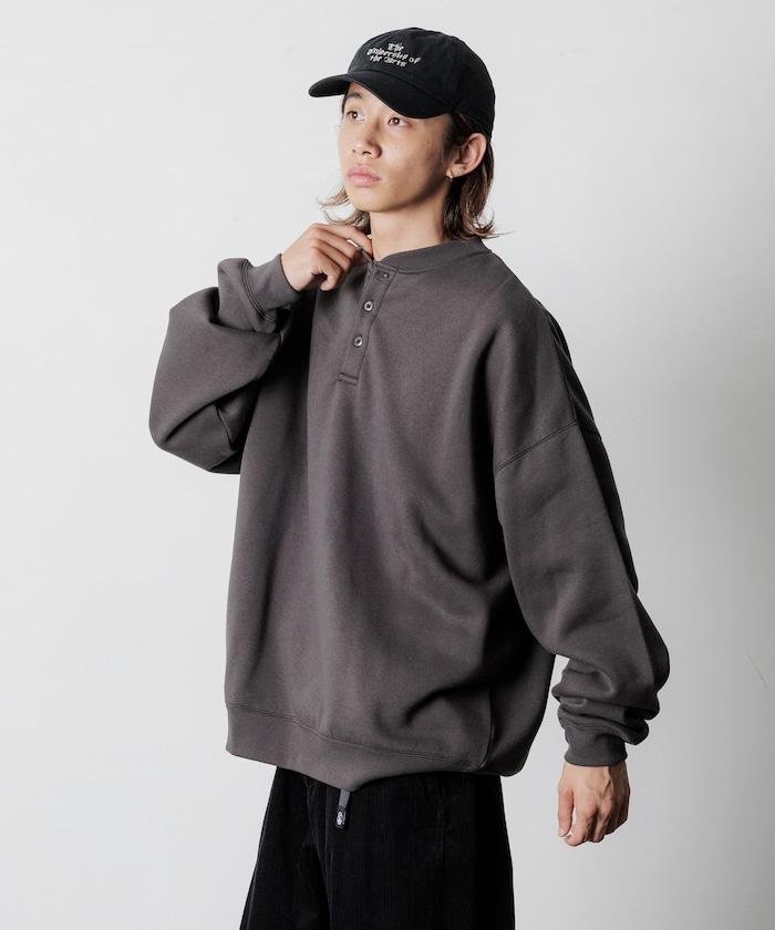 寬鬆版型亨利領衛衣套頭衫