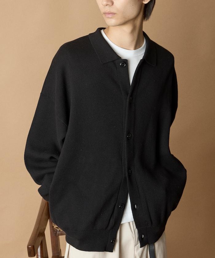 寬鬆版型衛衣風格翻領開衫