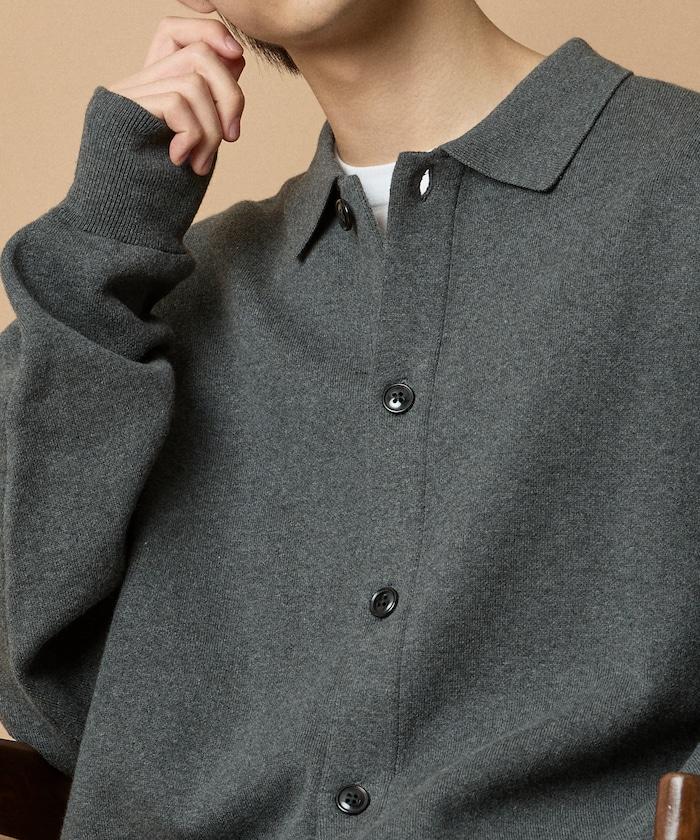 寬鬆版型衛衣風格翻領開衫