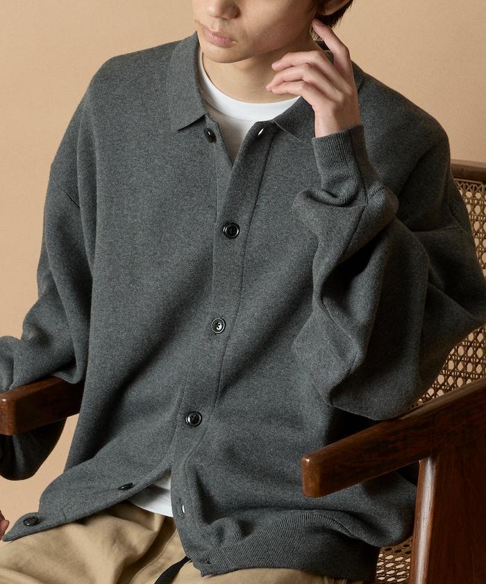 寬鬆版型衛衣風格翻領開衫