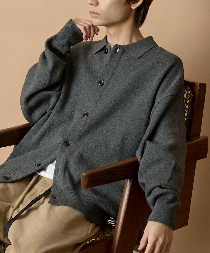 寬鬆版型衛衣風格翻領開衫