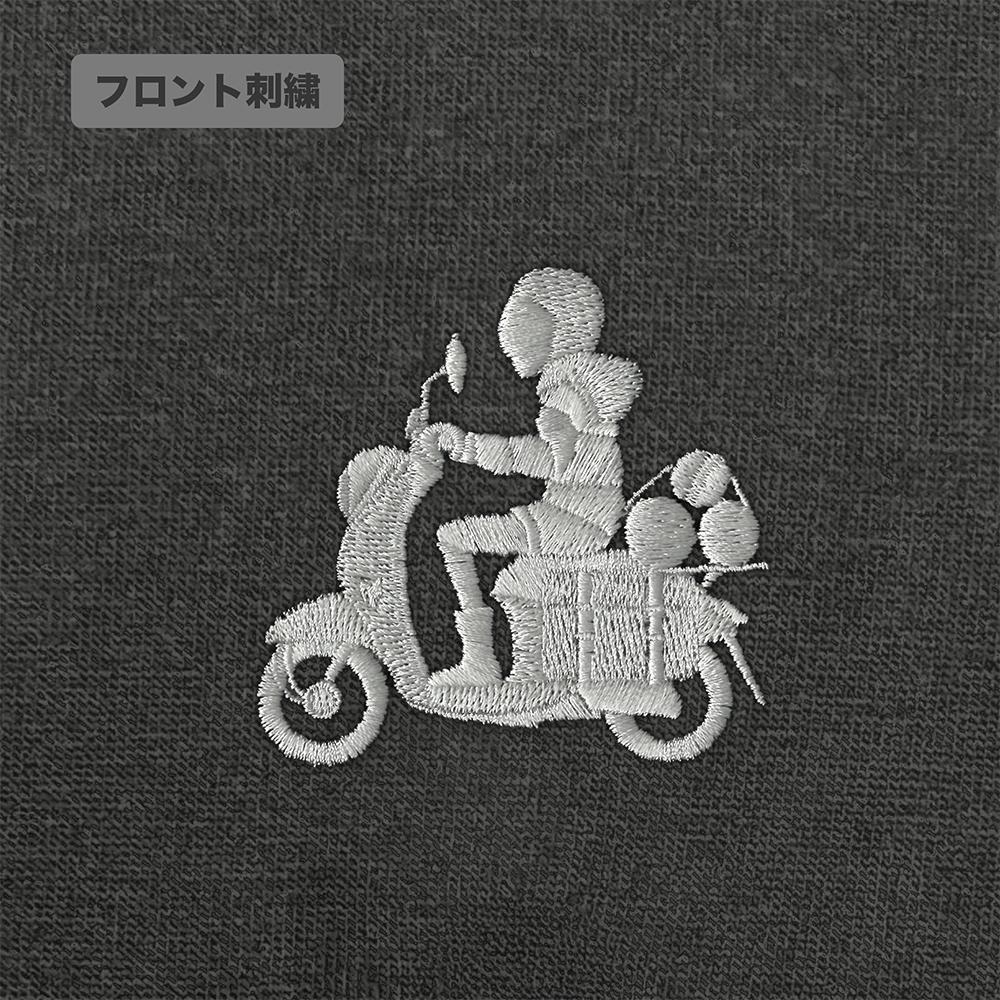 《搖曳露營》 SEASON3_S碼_摩托車志摩凜 單點刺繡T恤/炭黑