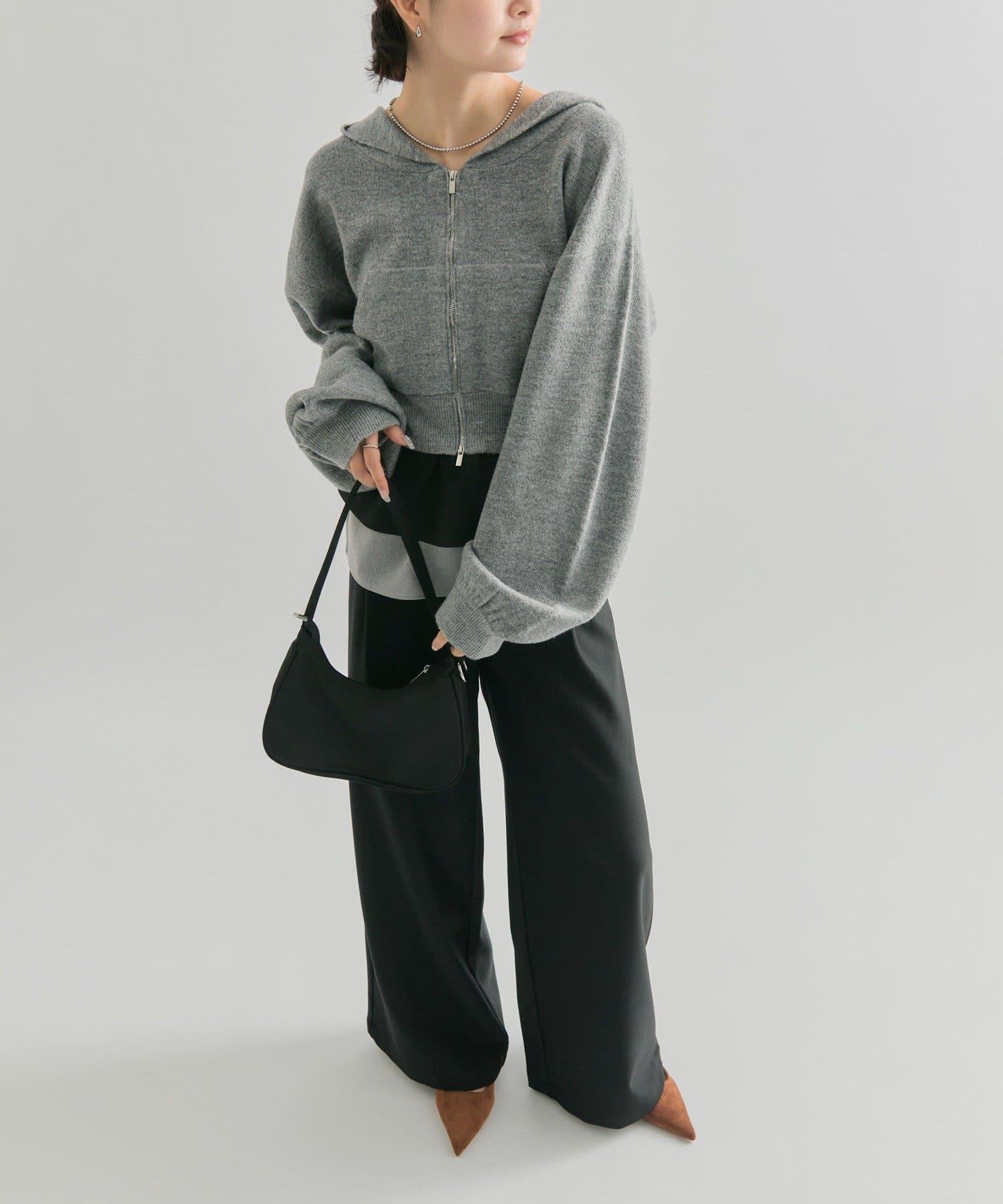 波浪腰帶休閒褲