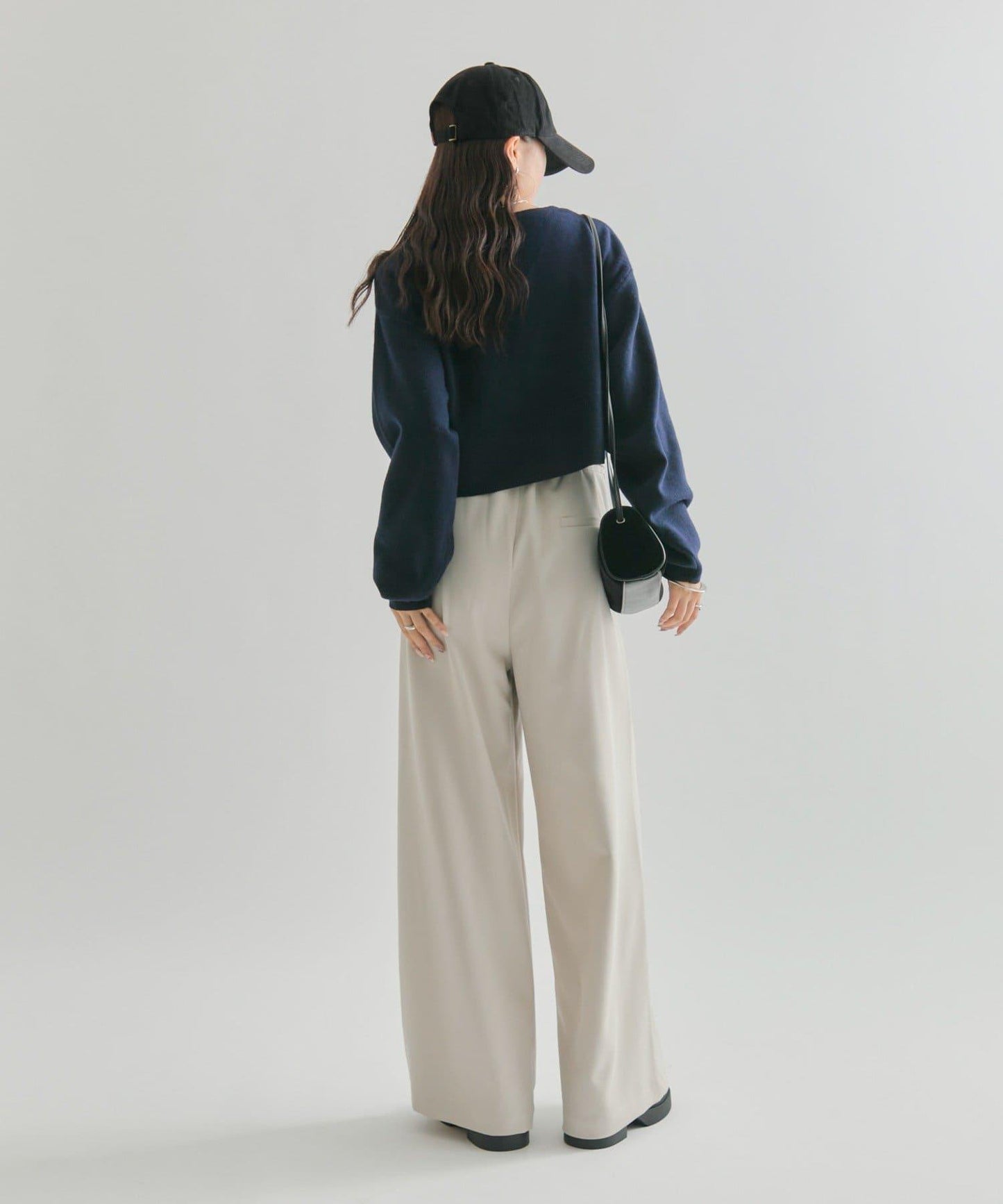 波浪腰帶休閒褲