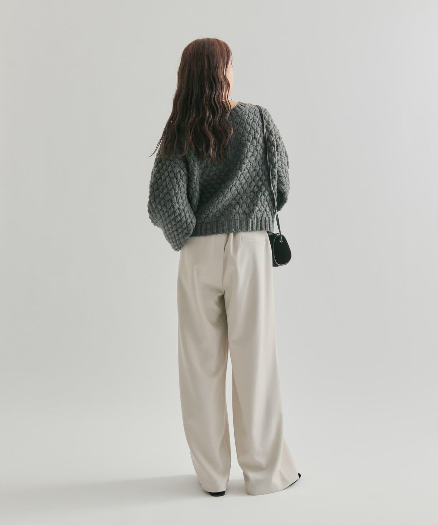 波浪腰帶休閒褲