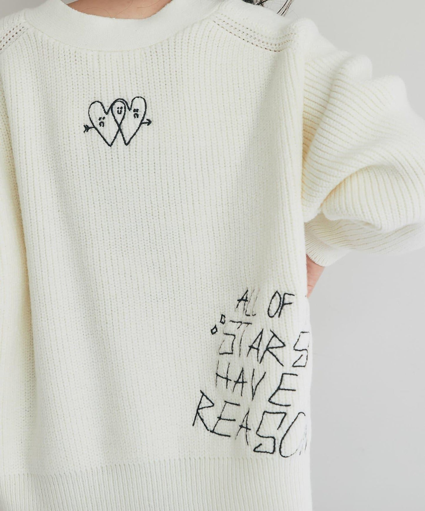 【大人玩趣】手寫風格標誌刺繡單面羅紋開衫