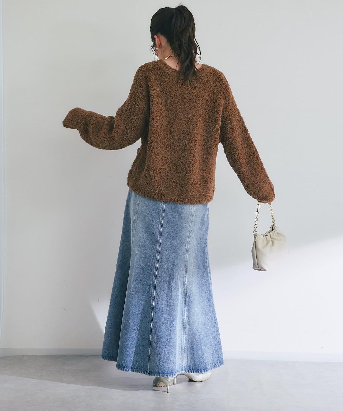 【適度休閒感】羊毛絨針織夾克開衫