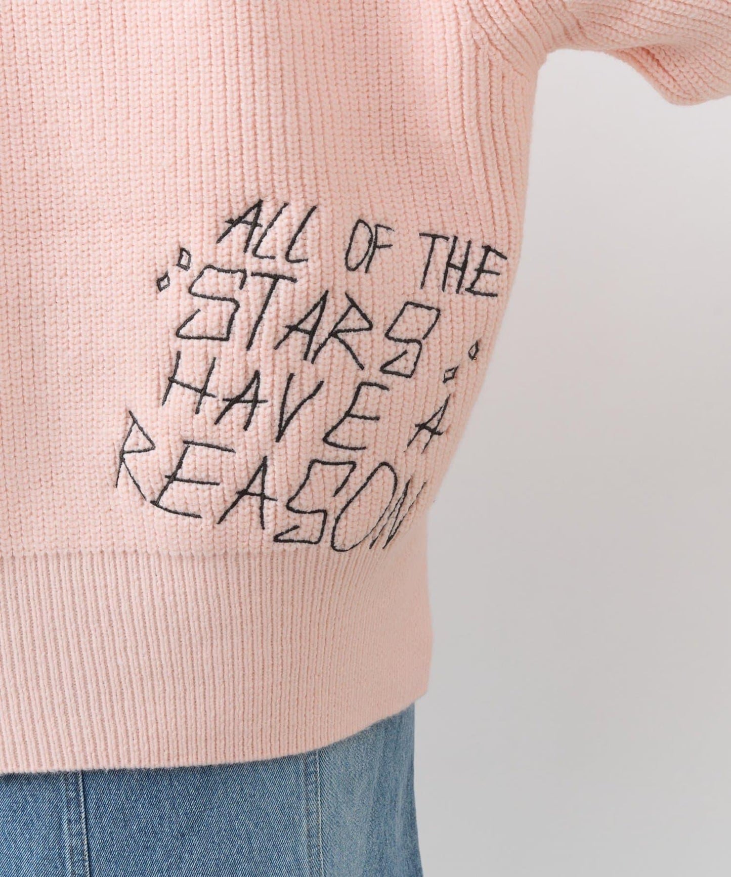 【大人玩趣】手寫風格標誌刺繡單面羅紋開衫