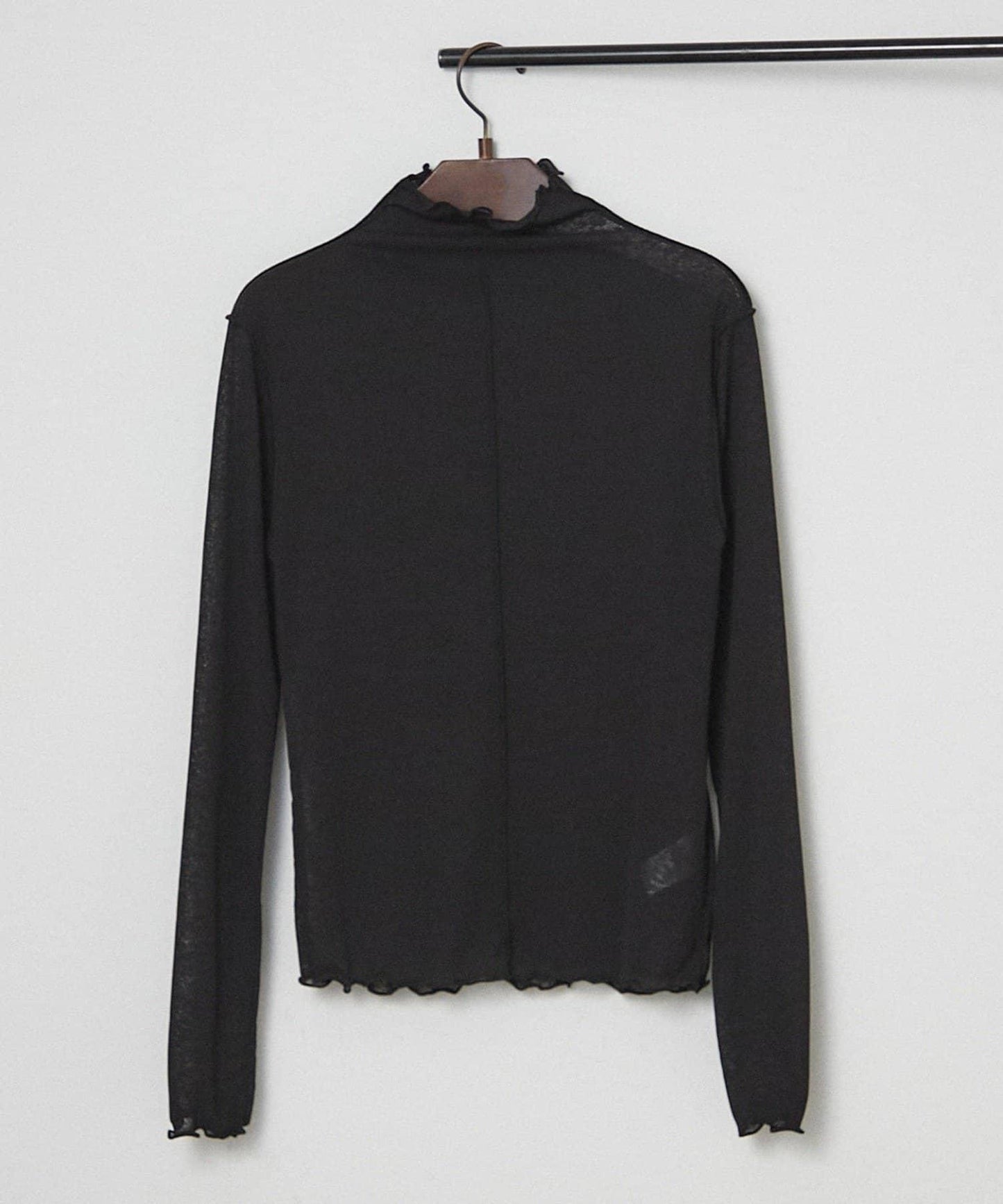 透視高領套頭衫