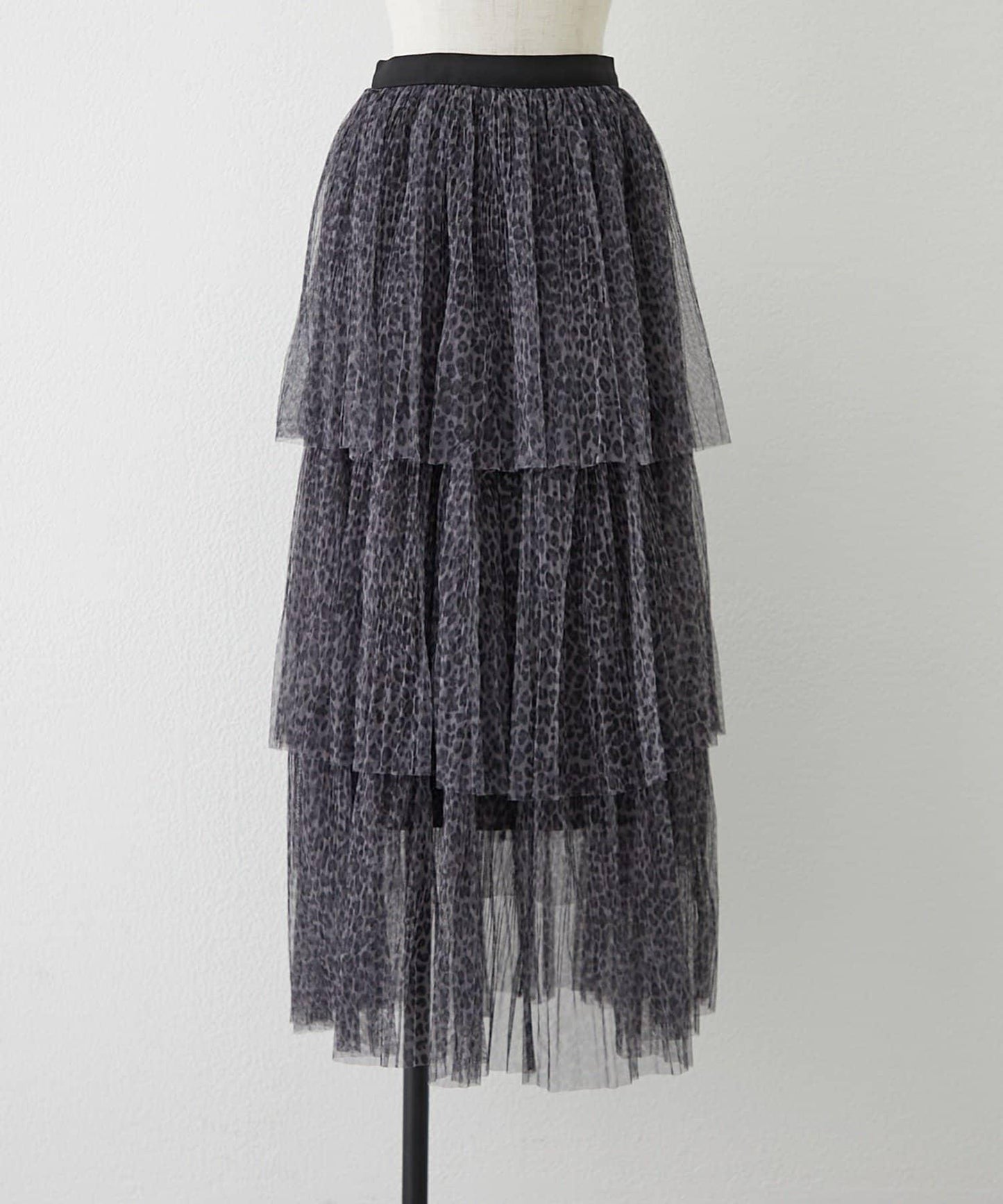 【nane】豹紋網紗半身裙