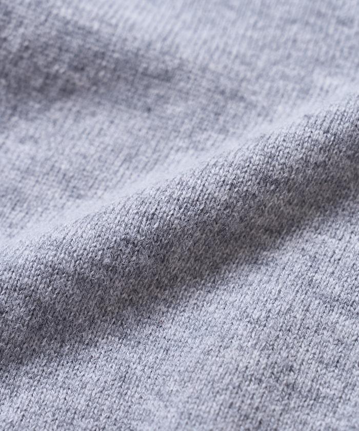 可機洗羊毛混紡翻領針織衫