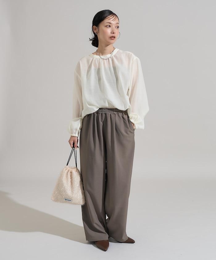 泡芙袖蝴蝶結兩穿襯衫