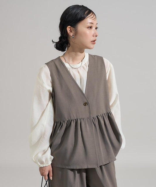 荷葉邊背心<套裝可搭配>限量