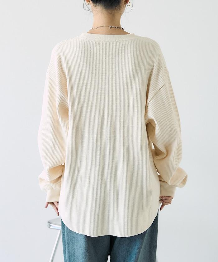 【套裝商品】華夫格長袖T恤與吊帶背心套裝