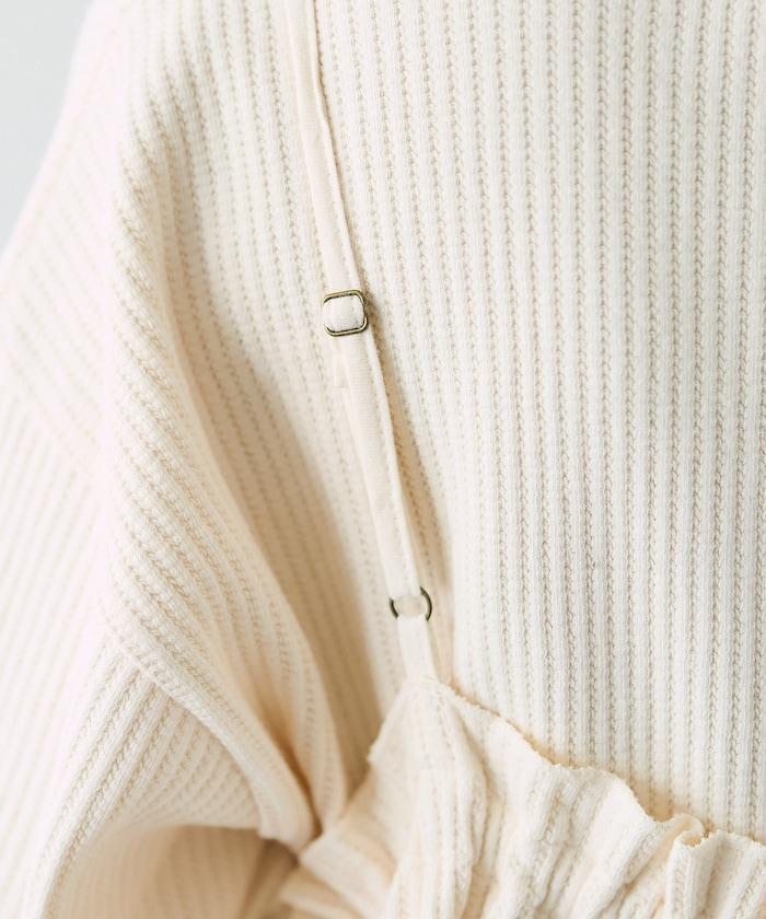 【套裝商品】華夫格長袖T恤與吊帶背心套裝