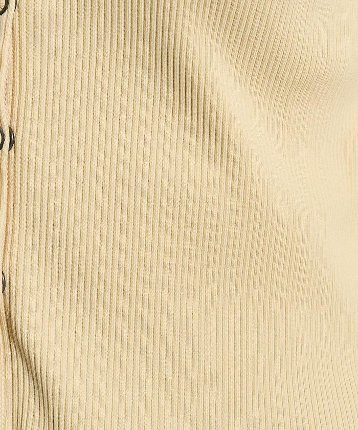 剪裁羅紋2WAY修身開衫/按扣開衫