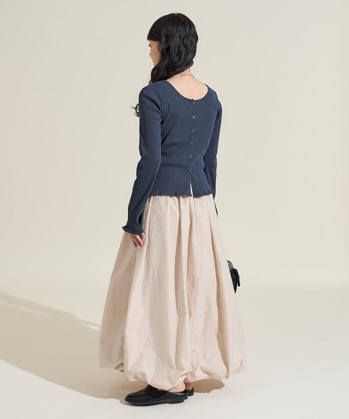 剪裁羅紋2WAY修身開衫/按扣開衫