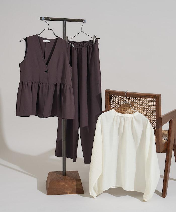 【3件套單品~トリオット系列~】荷葉邊下襬馬甲三件套