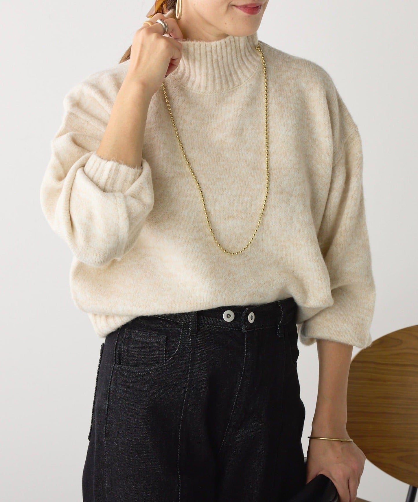 【優先】犛牛毛高領套頭毛衣