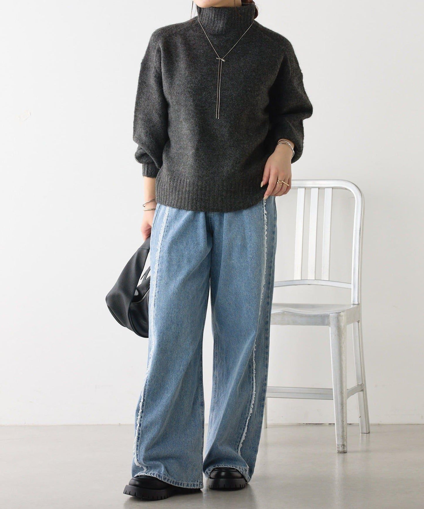 【優先】犛牛毛高領套頭毛衣