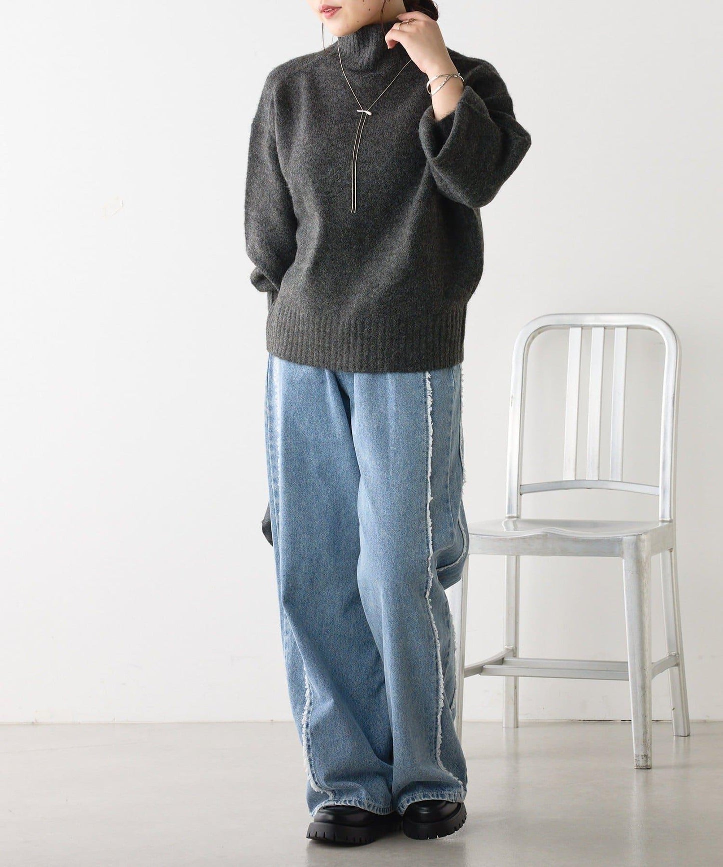 【優先】犛牛毛高領套頭毛衣