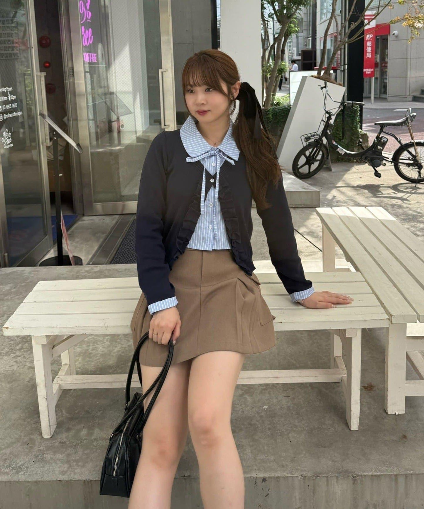 【れみ@re.__mi23セレクト】荷葉邊拼接開衫