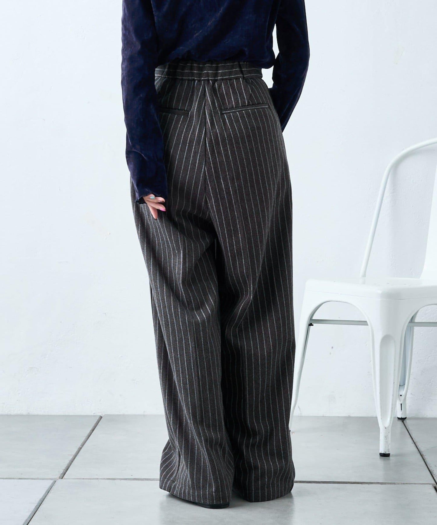 【w closet】條紋線條長褲