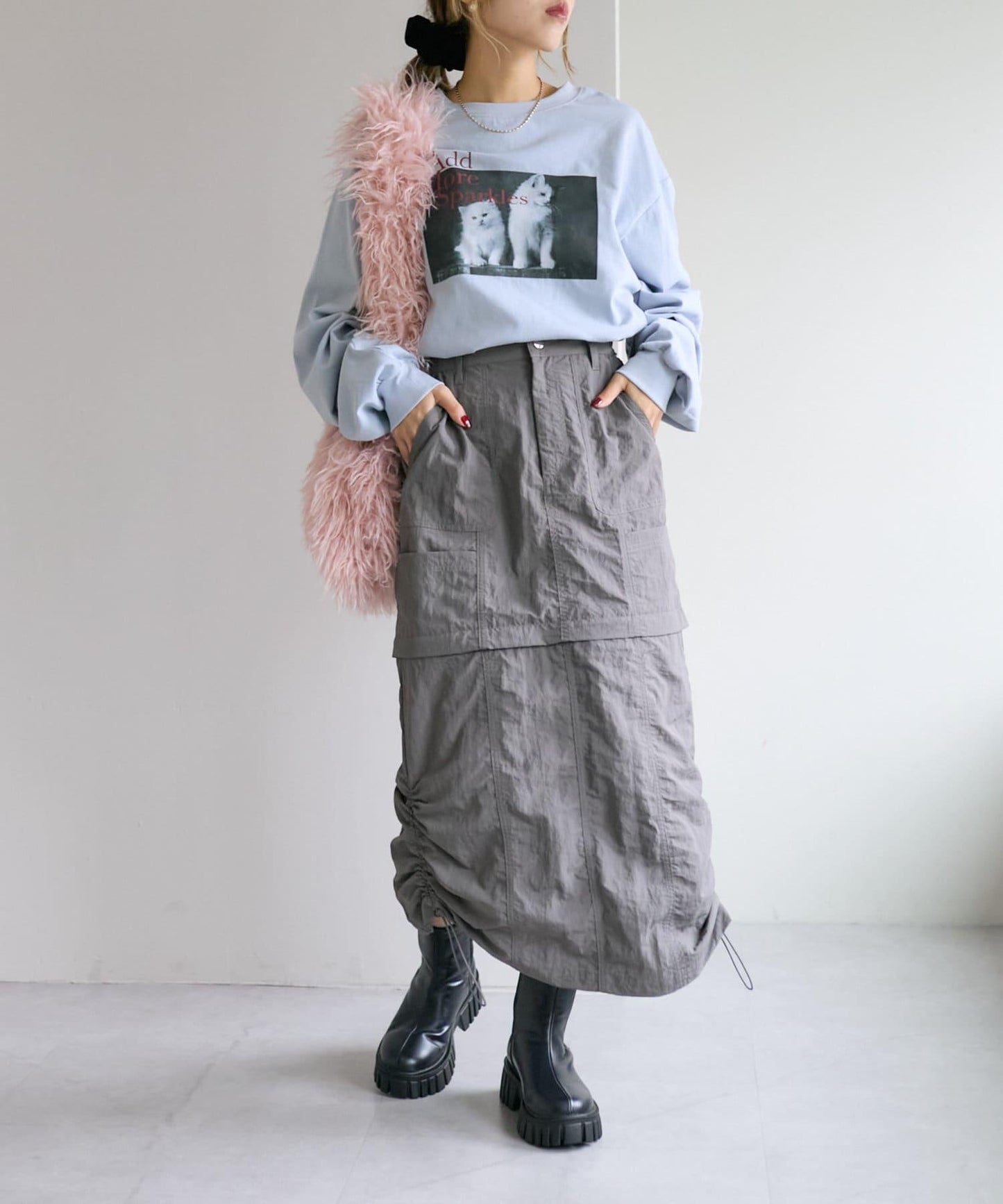 【w closet】多功能工裝裙