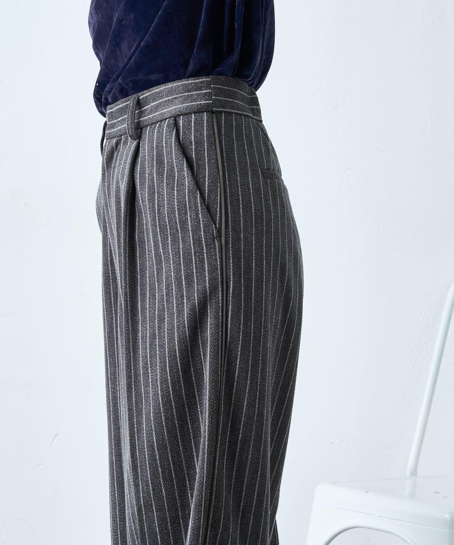 【w closet】條紋線條長褲